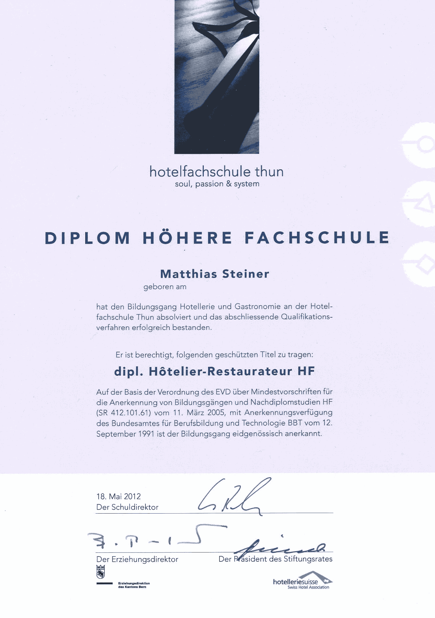 Diplom - Hotelfachschule Thun - Catering Event Bar Wien Diplom - Hotelfachschule Thun - Catering Event Bar Wien