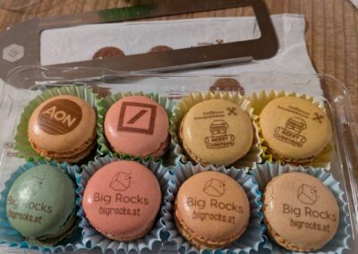Macarons bedruckt - Kundengeschenke - Nachhaltig Catering Event Bar Wien