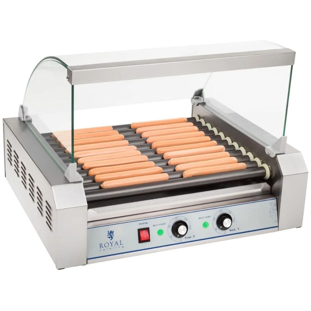 Hot Dog Grill 11 Rollen | Teflon | 2200 Watt | Schuko Hot Dog Grill 11 Rollen | Teflon | 2200 Watt | Schuko